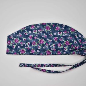 کلاه اتاق عمل مدل گلدار خالخالی - SS 10202